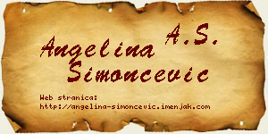 Angelina Simončević vizit kartica